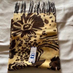 Minky Accessories Fleece Scarf Brown Tan Brand New